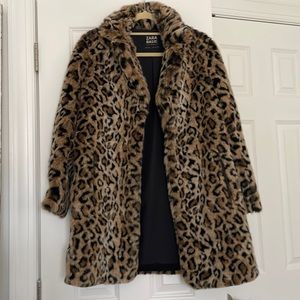 Zara faux leopard coat
